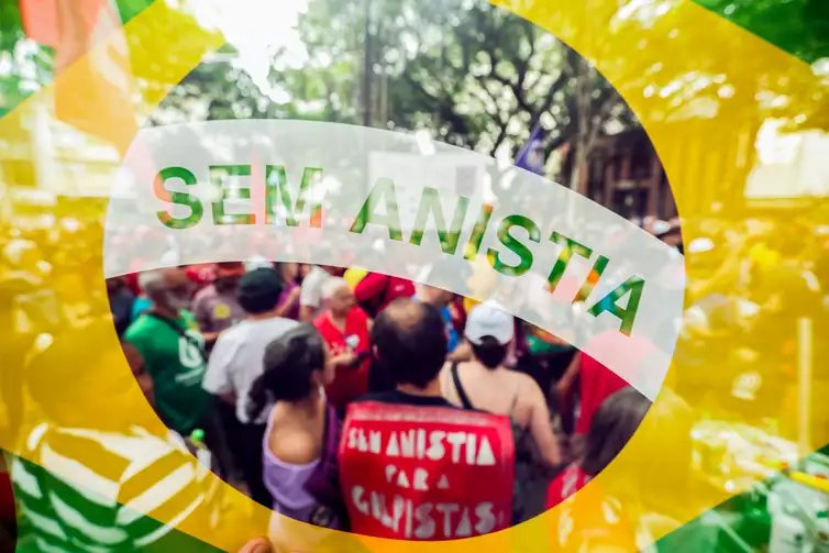 Paulo Pinto/Agência Brasil São Paulo (SP), 30/03/2025 - Movimentos sociais e sindicais realizam ato contra a anistia.
Foto: Paulo Pinto/Agência Brasil