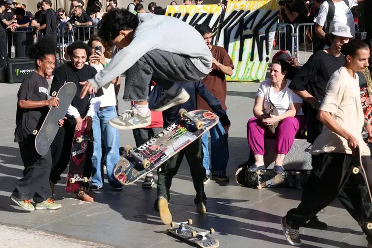 Antonio Cruz/Agência Brasil Brasília (DF), 11/07/2025 - Skatistas participam de pré-evento do Street League Skate Boarding (SLS). Foto: Antonio Cruz/Agência Brasil