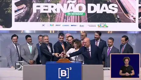 Frame/Youtube Ministério dos Transportes 11/12/2025 - Leilão da BR-381/MG/SP – Fernão Dias - Leilão da concessão de 569 km da Fernão Dias, rodovia que liga São Paulo a Belo Horizonte. Foto: Frame/Youtube Ministério dos Transportes