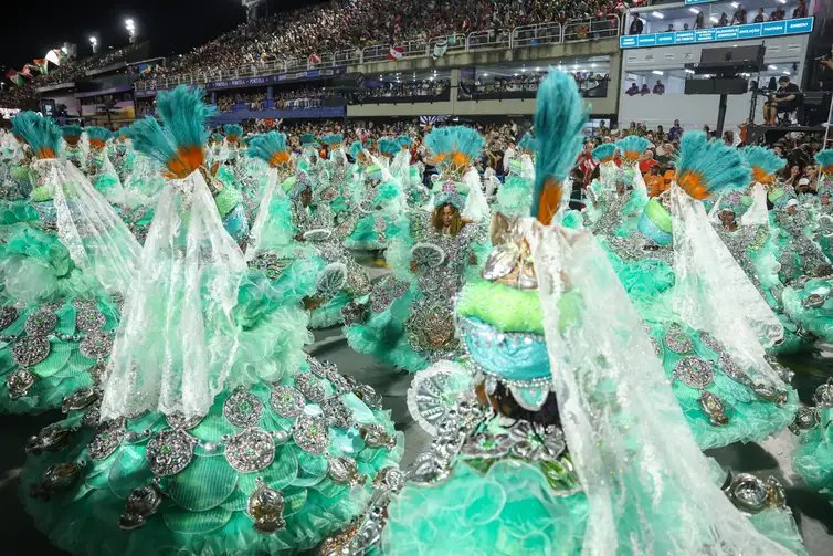 Tomaz Silva/Agência Brasil Rio de Janeiro (RJ), 05/03/2025 – Acadêmicos do Grande Rio desfila no terceiro dia de carnaval do grupo Especial na Marquês de Sapucaí, na região central do Rio de Janeiro. Foto: Tomaz Silva/Agência Brasil